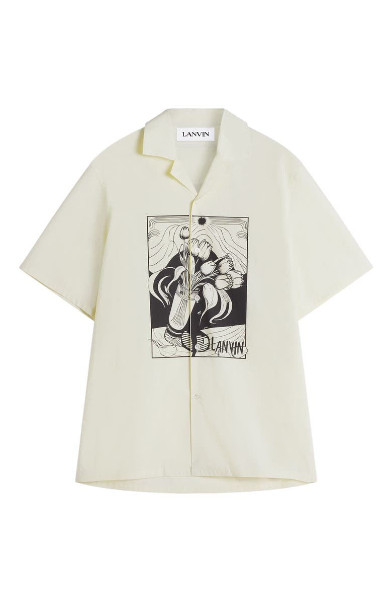 Lanvin Vase Printed Cotton Shirt, Alternate, color, 
