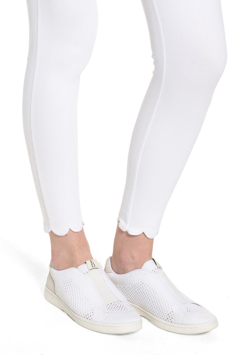 Lysse ́ Scallop Hem Denim Leggings, Alternate, color, 