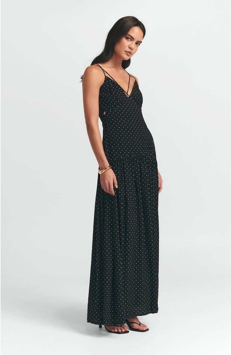 ST MRLO Paris Maxi Dress, Alternate, color, Black Base Spot