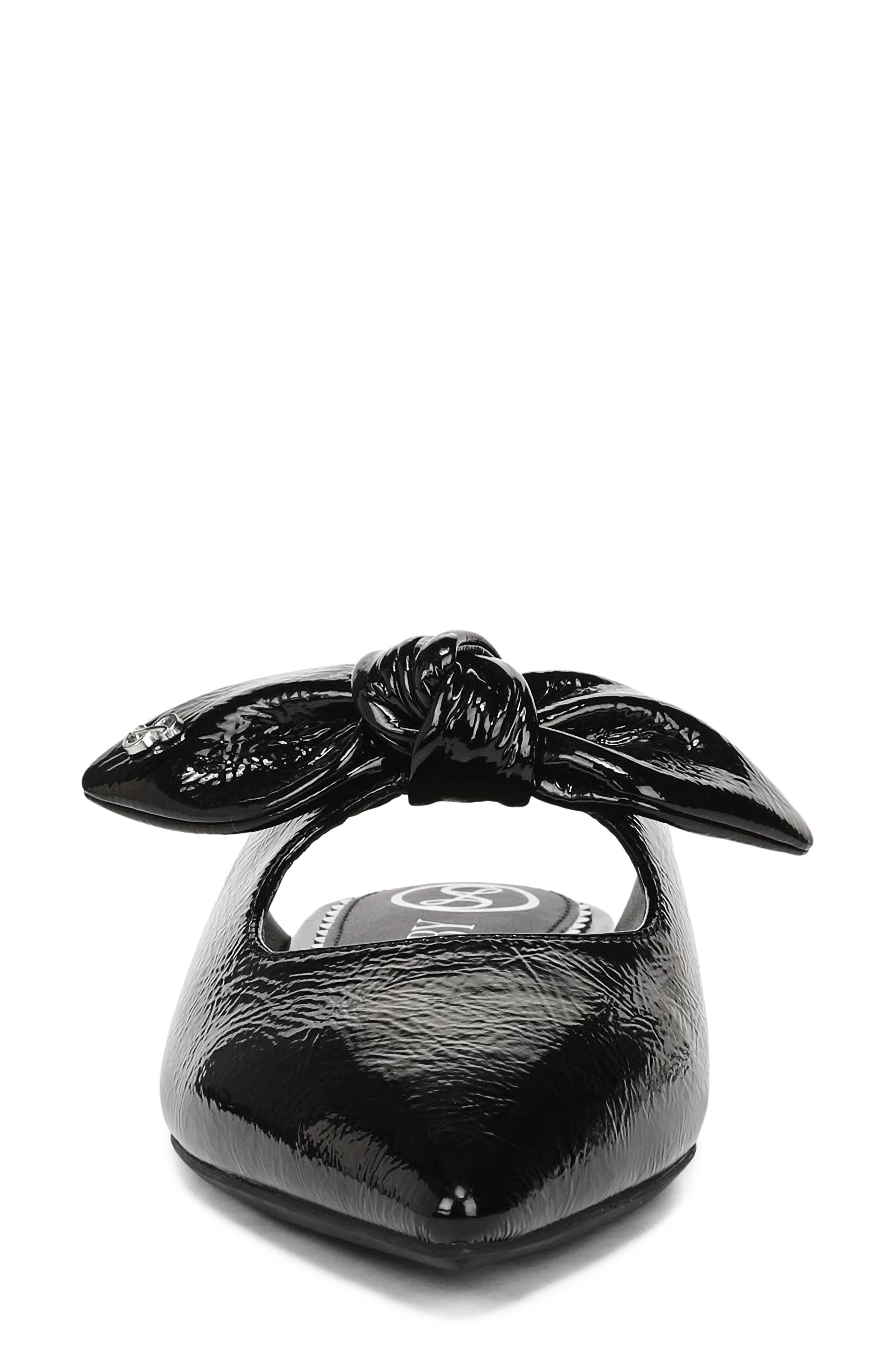 Marley Knot Mule, Alternate, color, BLACK SHINY
