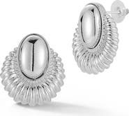 GLAZE JEWELRY Oval Halo Stud Earrings