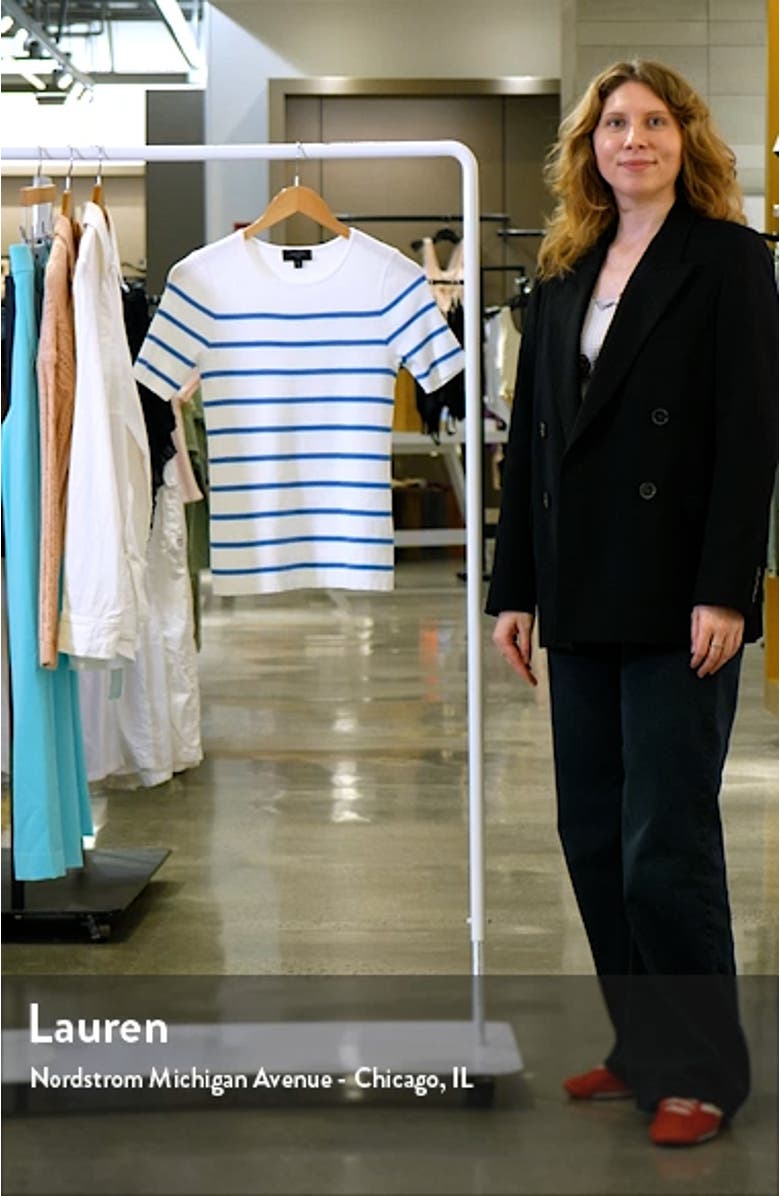 Stripe Short Sleeve Sweater, sales video thumbnail