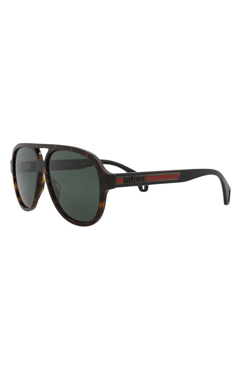 Gucci 58mm Pilot Sunglasses, Alternate, color,