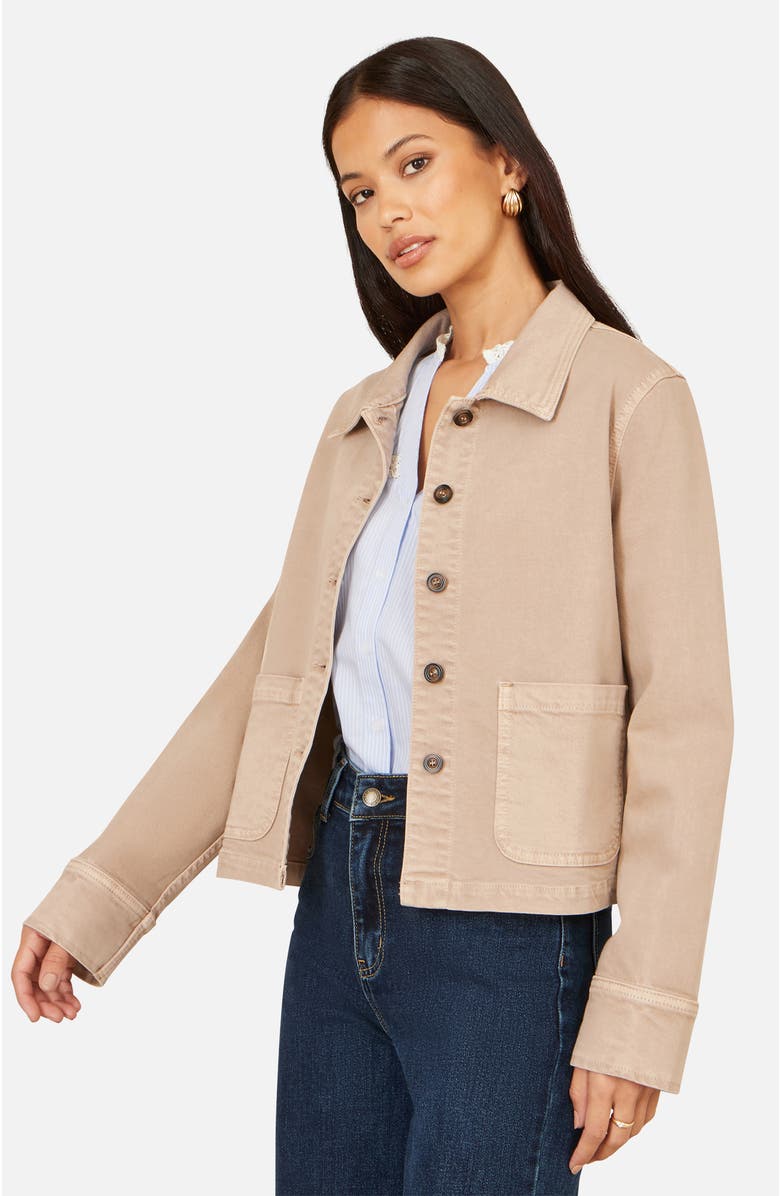 Yumi Canvas Patch Pocket Jacket, Alternate, color, Beige