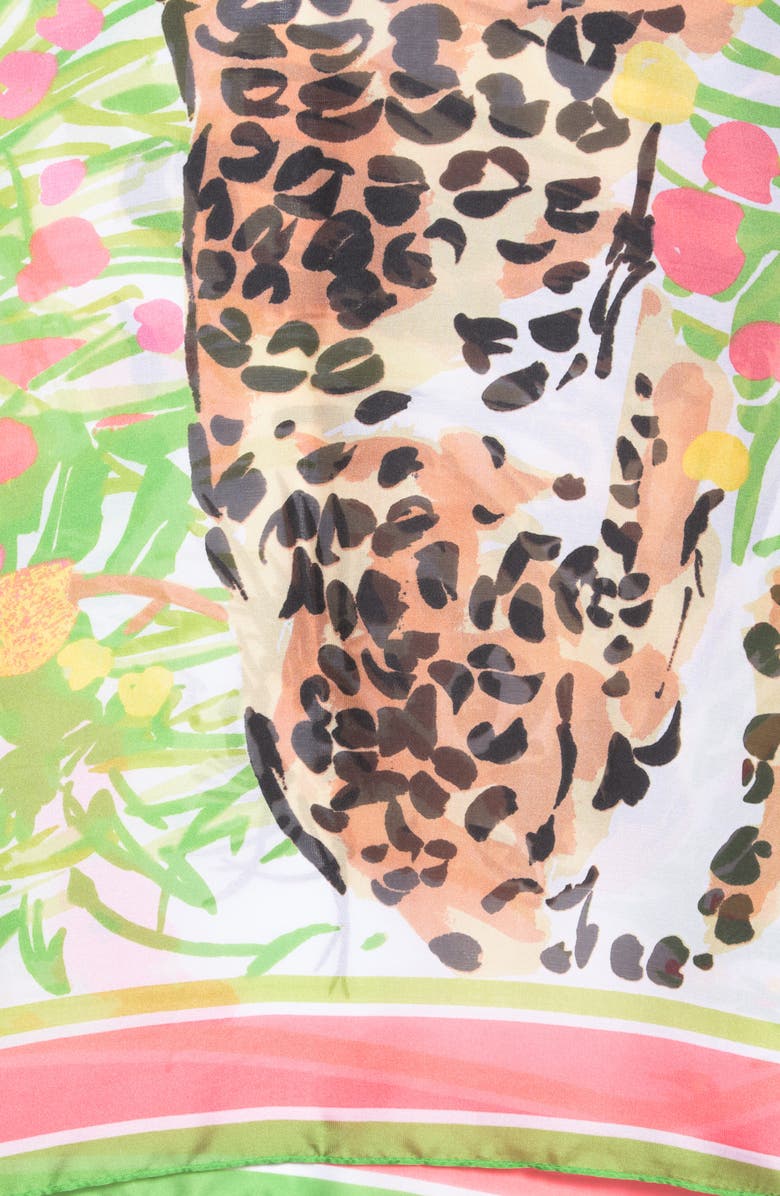 Vince Camuto Jugle Cats Square Scarf, Alternate, color, 