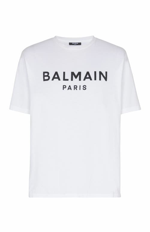 Balmain T-shirt With Paris Print In White