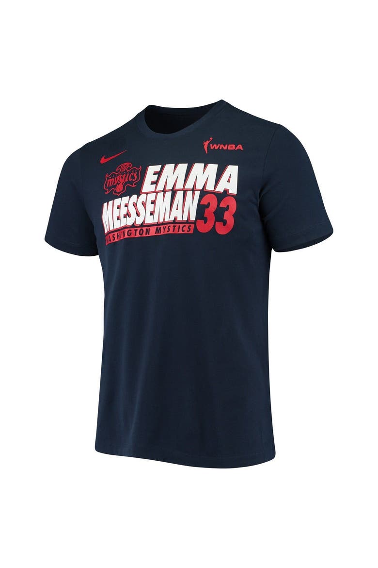 Men's Nike Emma Meesseman Navy Washington Mystics Name & Number Performance T-Shirt, Alternate, color, Navy
