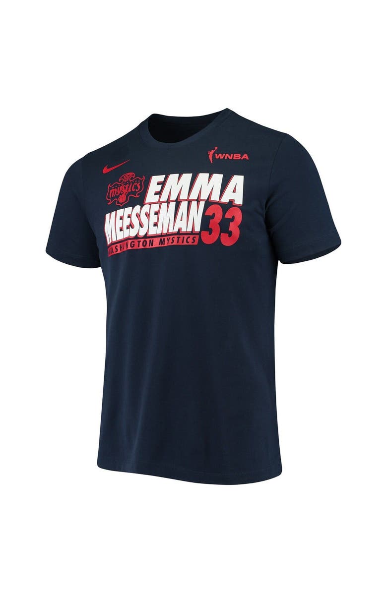 Nike Men's Nike Emma Meesseman Navy Washington Mystics Name & Number Performance T-Shirt, Alternate, color,