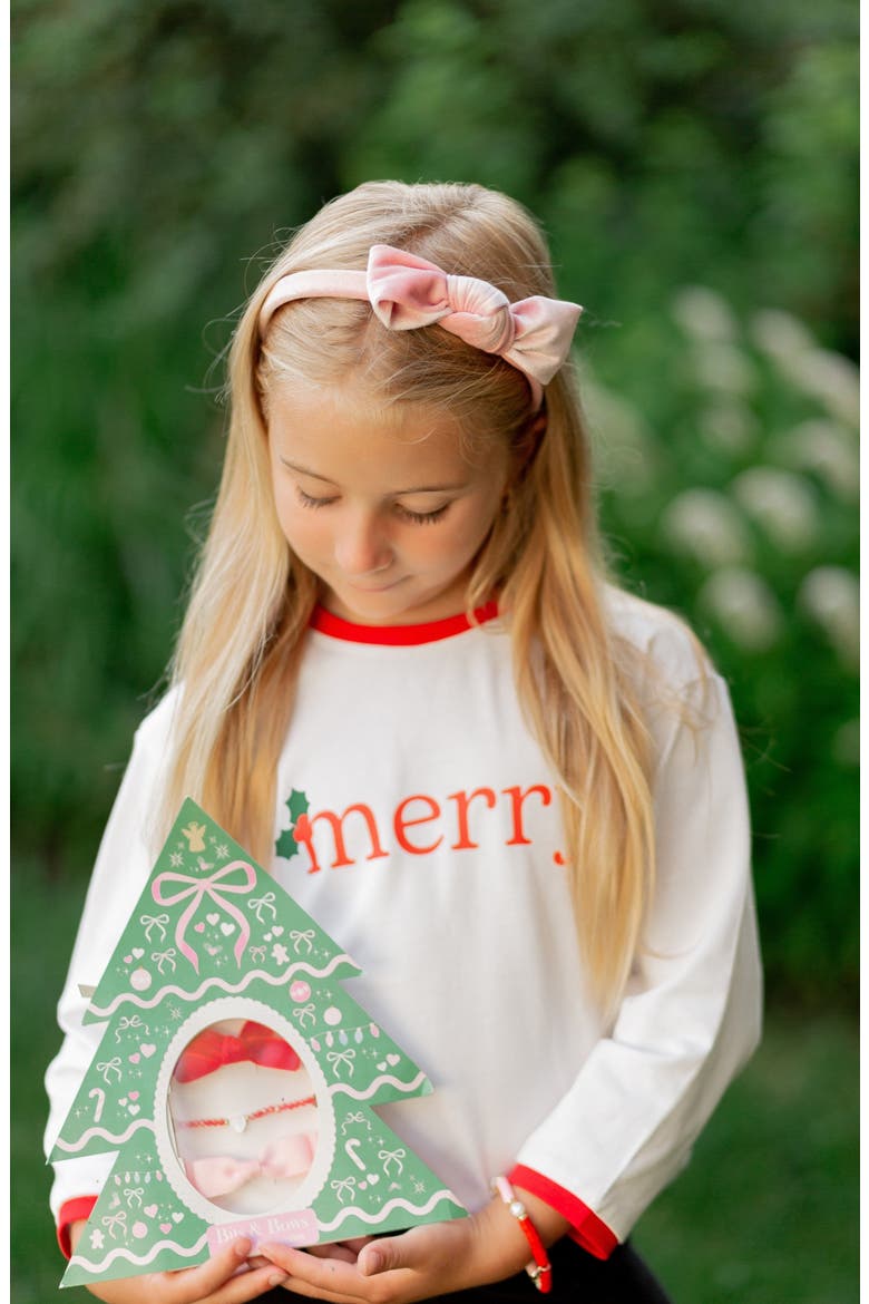 Merry Long Sleeve T-Shirt, Alternate, color, Red