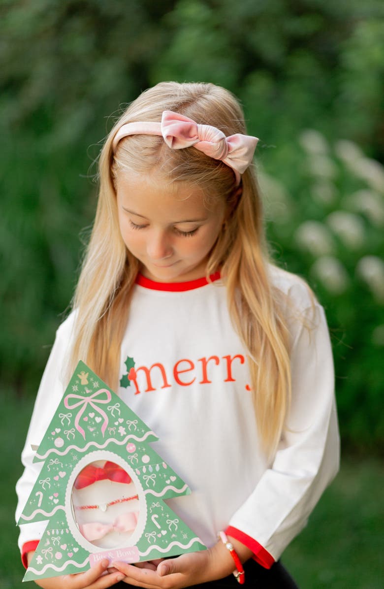 Bits & Bows Merry Long Sleeve T-Shirt, Alternate, color, Red