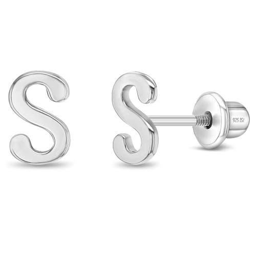 In Season Jewelry Polished Initial Letters Earrings in Letter S at Nordstrom