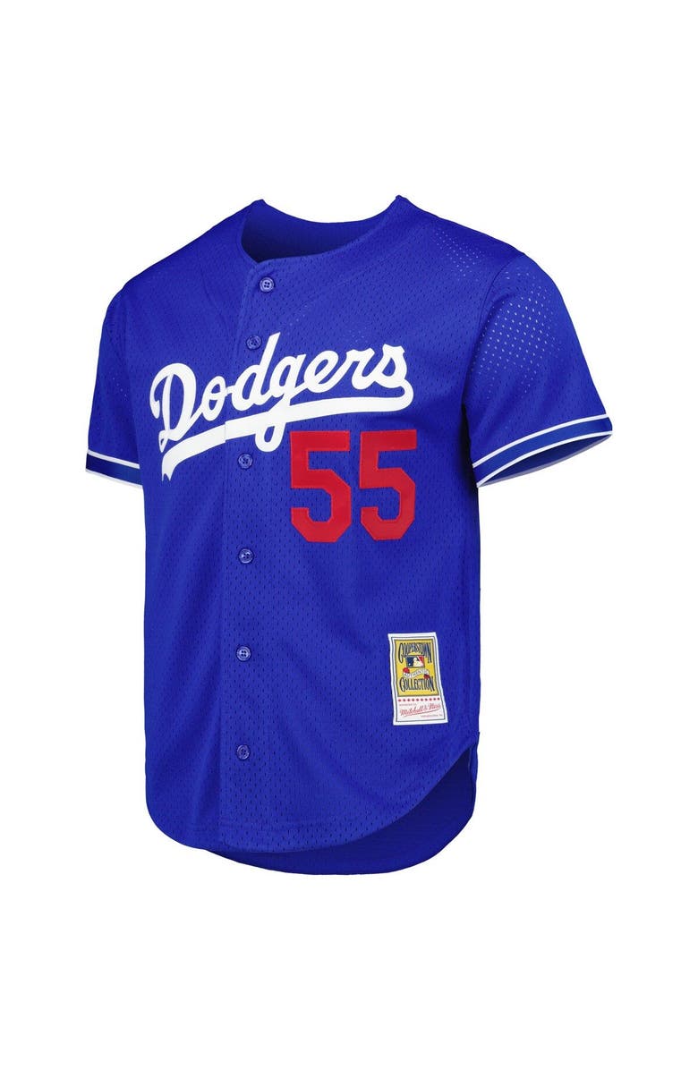 Mitchell & Ness Men's Mitchell & Ness Orel Hershiser Royal Los Angeles Dodgers Cooperstown Collection Mesh Batting Practice Button-Up Jersey, Alternate, color, Royal