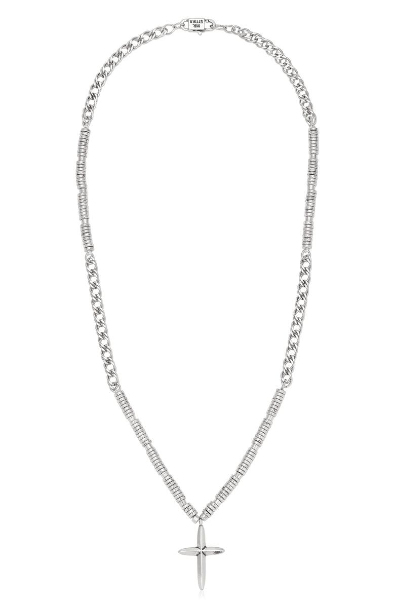 Mr. Ettika Always Faithful Necklace, Main, color, Silver