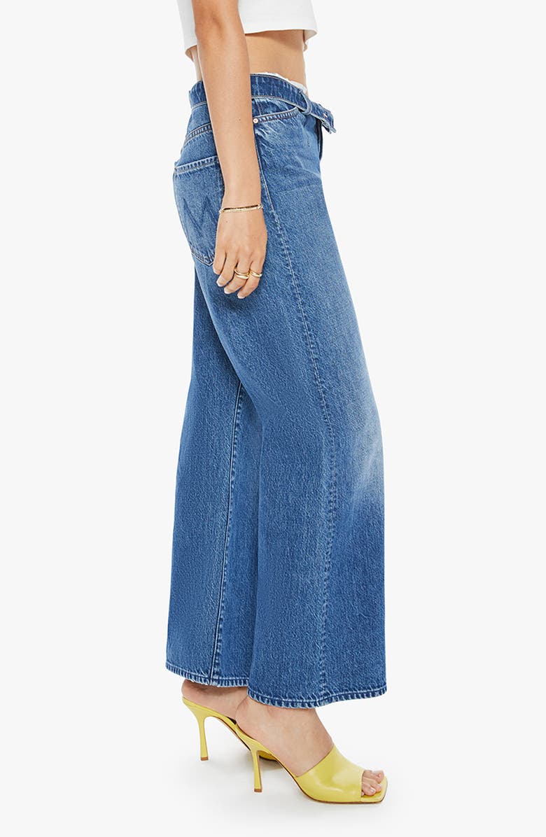 MOTHER The Foldover Dodger Sneak Crop Wide Leg Jeans, Alternate, color, No Shirt No Shoes No Service