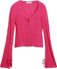 Desigual Tie Sleeve Rib Top