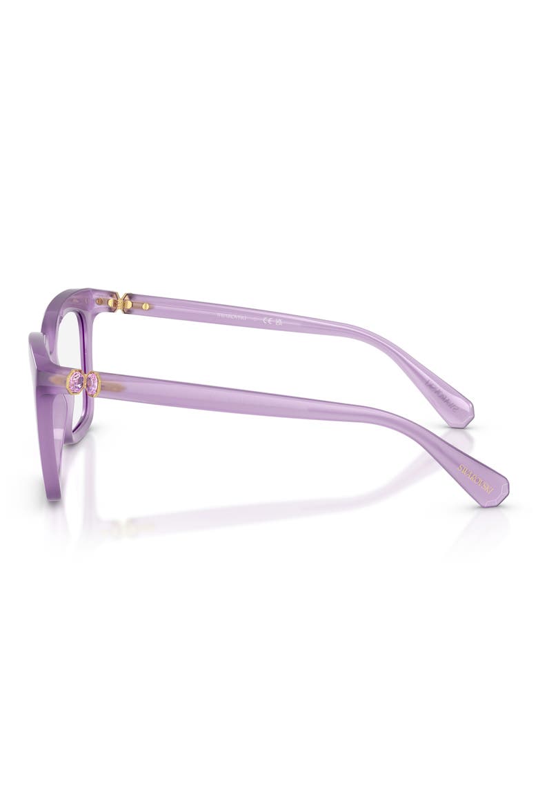 51mm Square Optical Glasses, Alternate, color, MILKY LILAC/ DEMO LENS