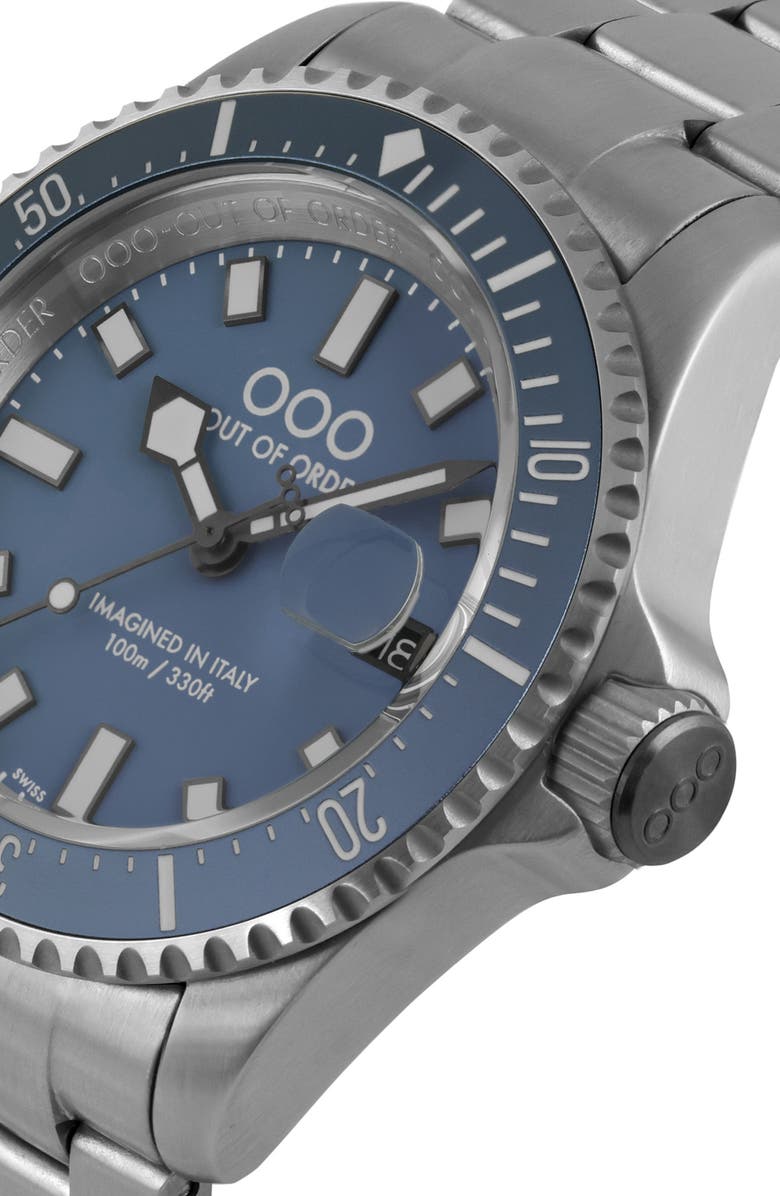 OUT OF ORDER Casanova Bracelet Watch, 44mm, Alternate, color, Blue Mediterraneo