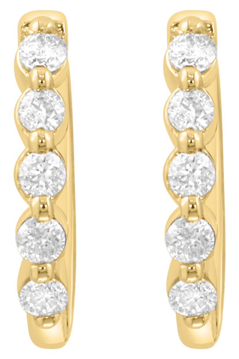 Diamond Huggie Earrings, Alternate, color, GOLD