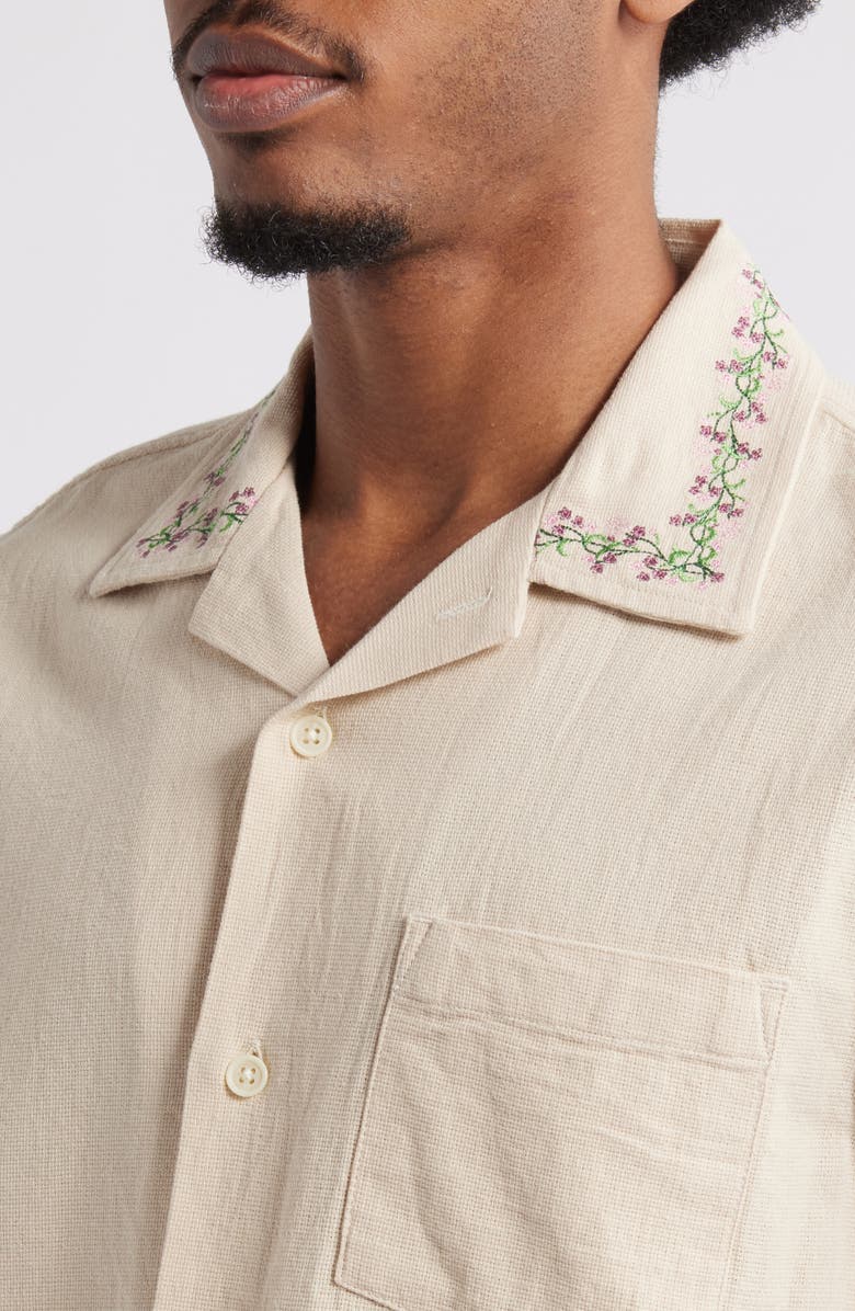 Corridor Embroidered Hopsack Camp Shirt, Alternate, color,