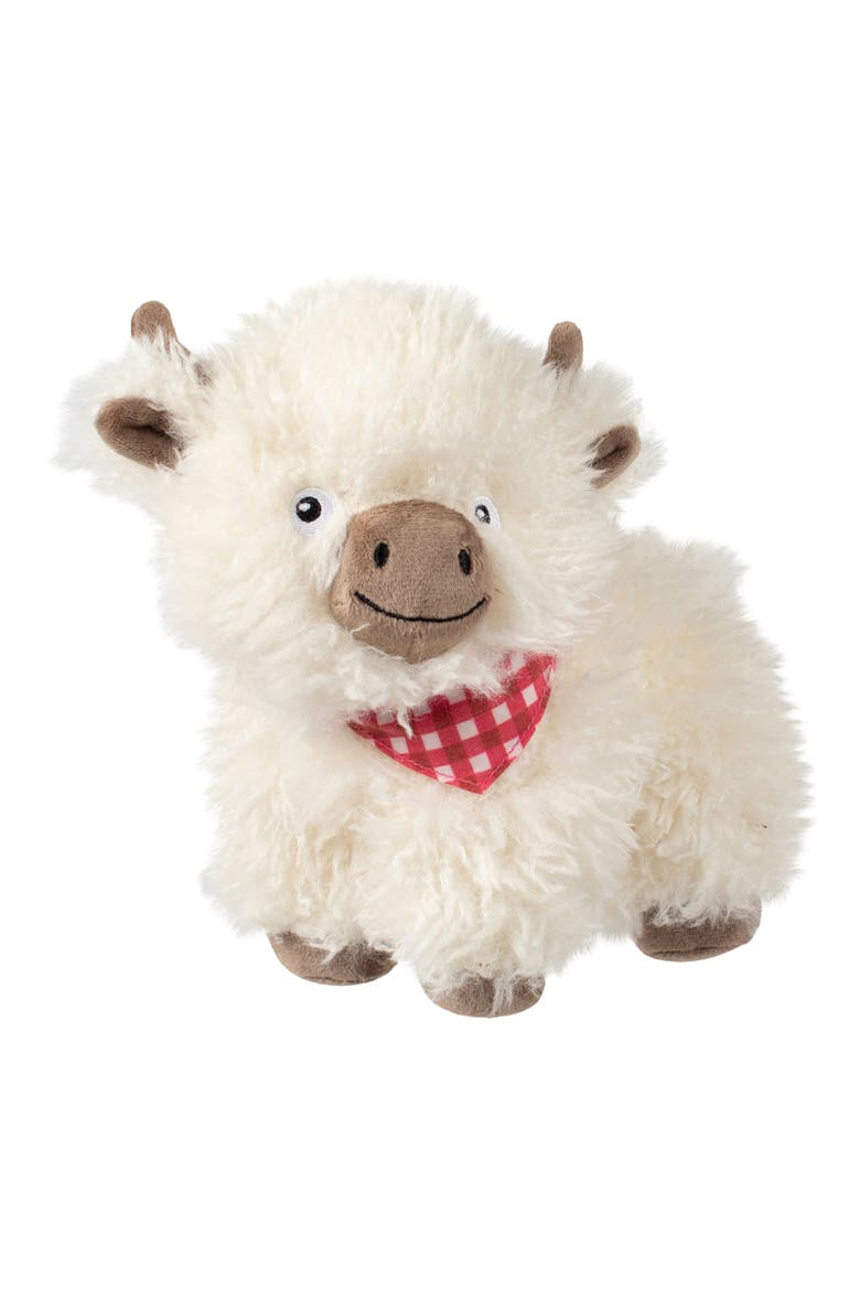 Hay There Cutie Plush Dog Toy, Main, color, IVORY MULTI