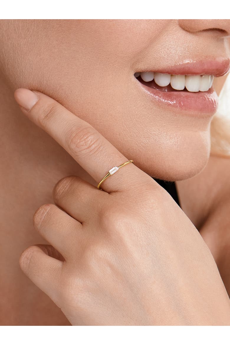 Baguette Lab Grown Diamond Ring in 14K Gold, Alternate, color, Yellow Gold