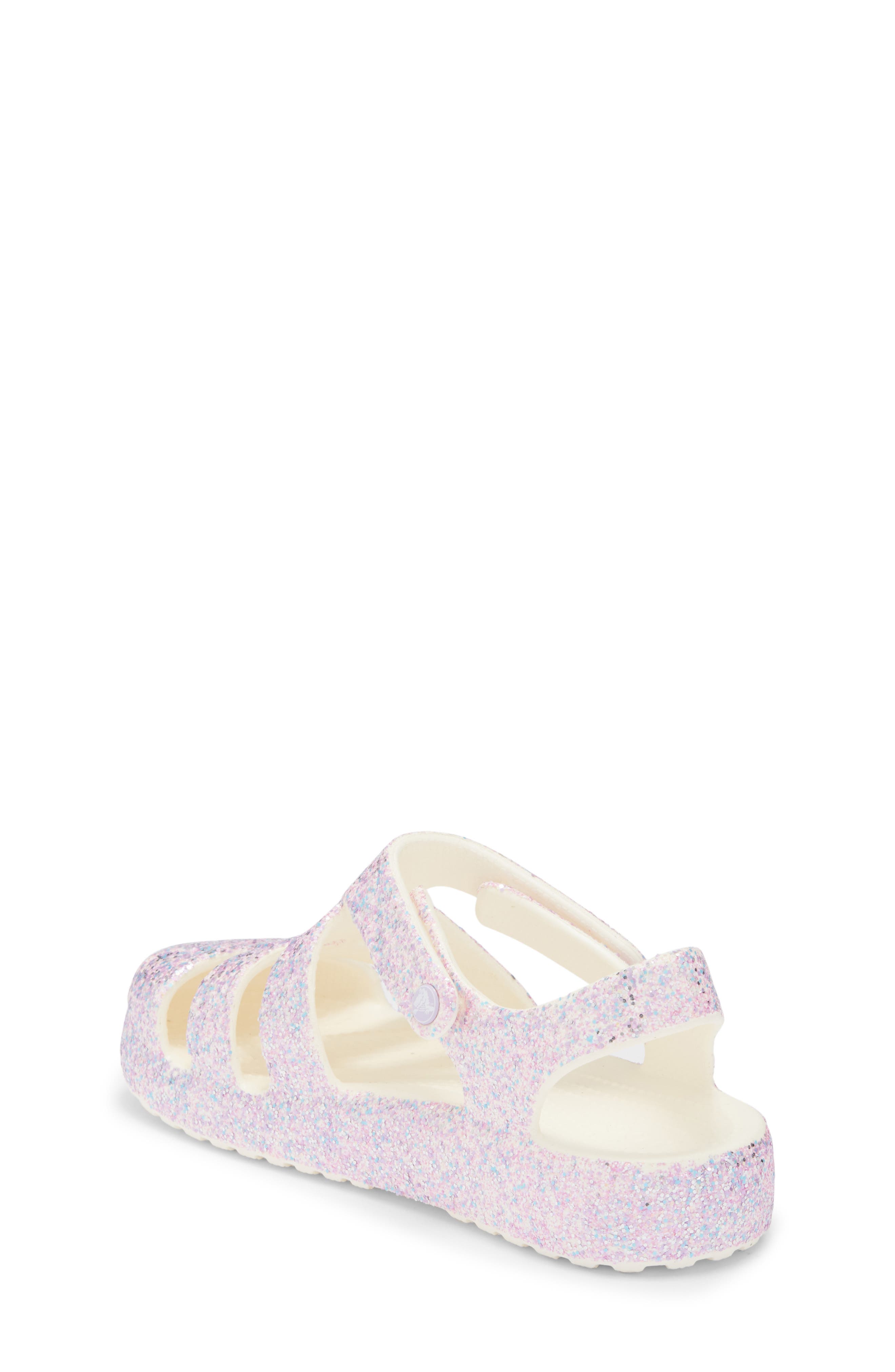 CROCS Kids' Glitter Fisherman Clog, Alternate, color, Chalk
