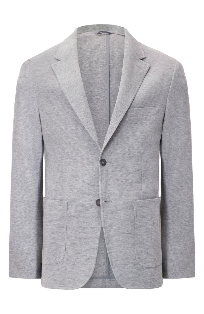 Victor Emmanuel Unstructured Comfort Knit Cotton Blend Sport Coat, Alternate, color, Grey