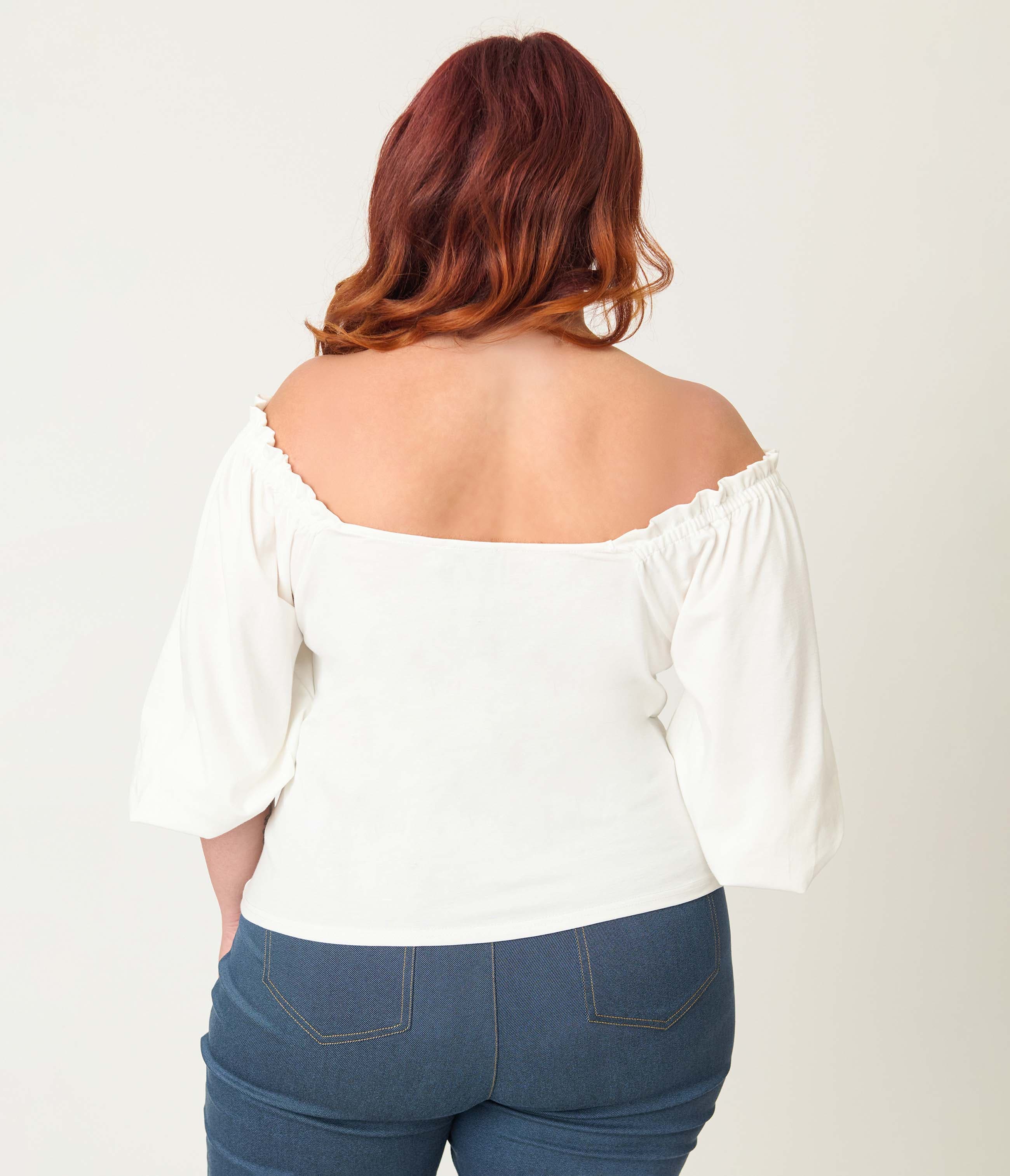 Plus Size Peasant Sleeve Blouse - image 4