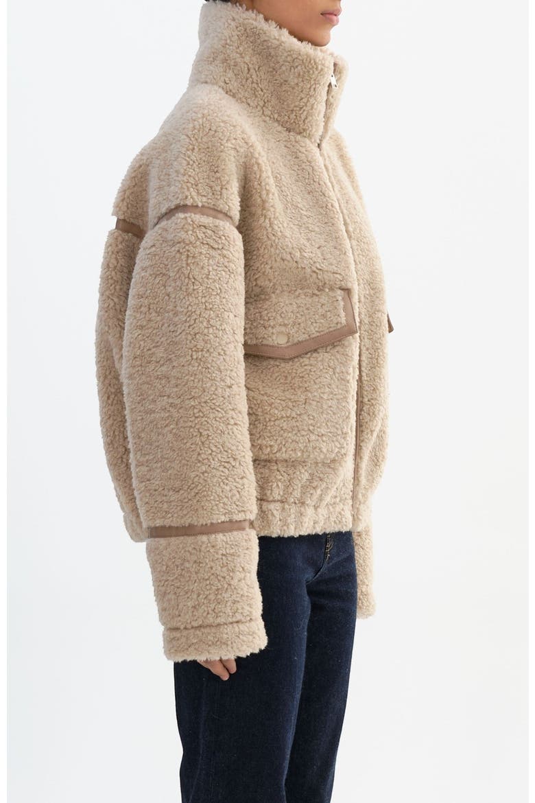 BRENNA |Teddy Fleece Jacket, Alternate, color, Beige
