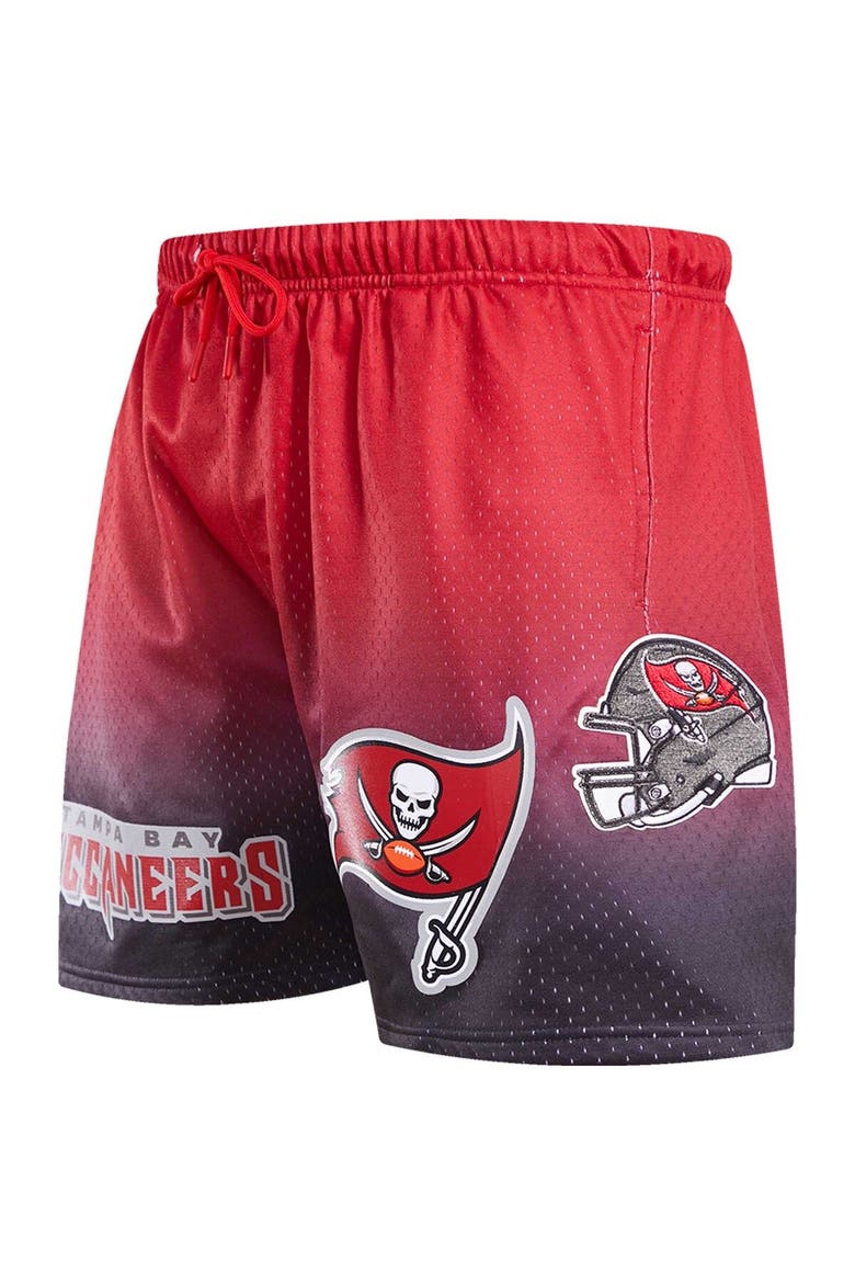 Men's Pro Standard Black/Red Tampa Bay Buccaneers Ombre Mesh Shorts, Alternate, color, Black