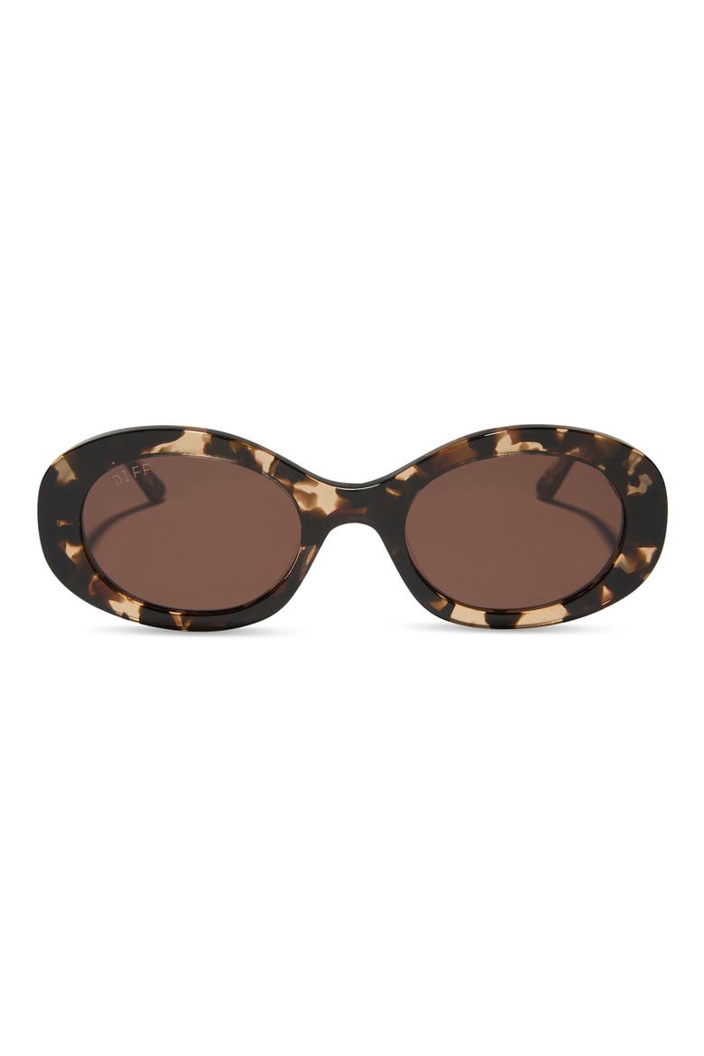 Lainey 52mm Oval Sunglasses, Main, color, ESPRESSO TORTOISE / BROWN