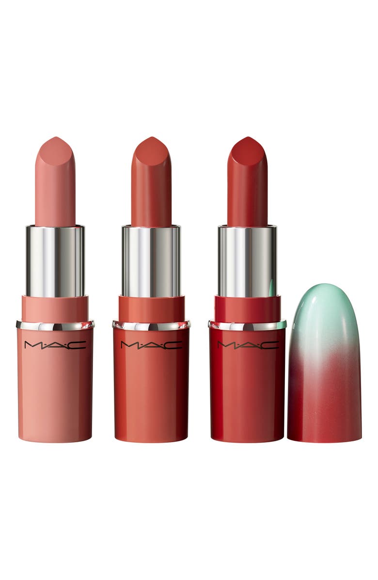 MAC Cosmetics Wildest Gleams Mini Lustreglass Lipstick Gift Set $45 Value, Alternate, color, Classics