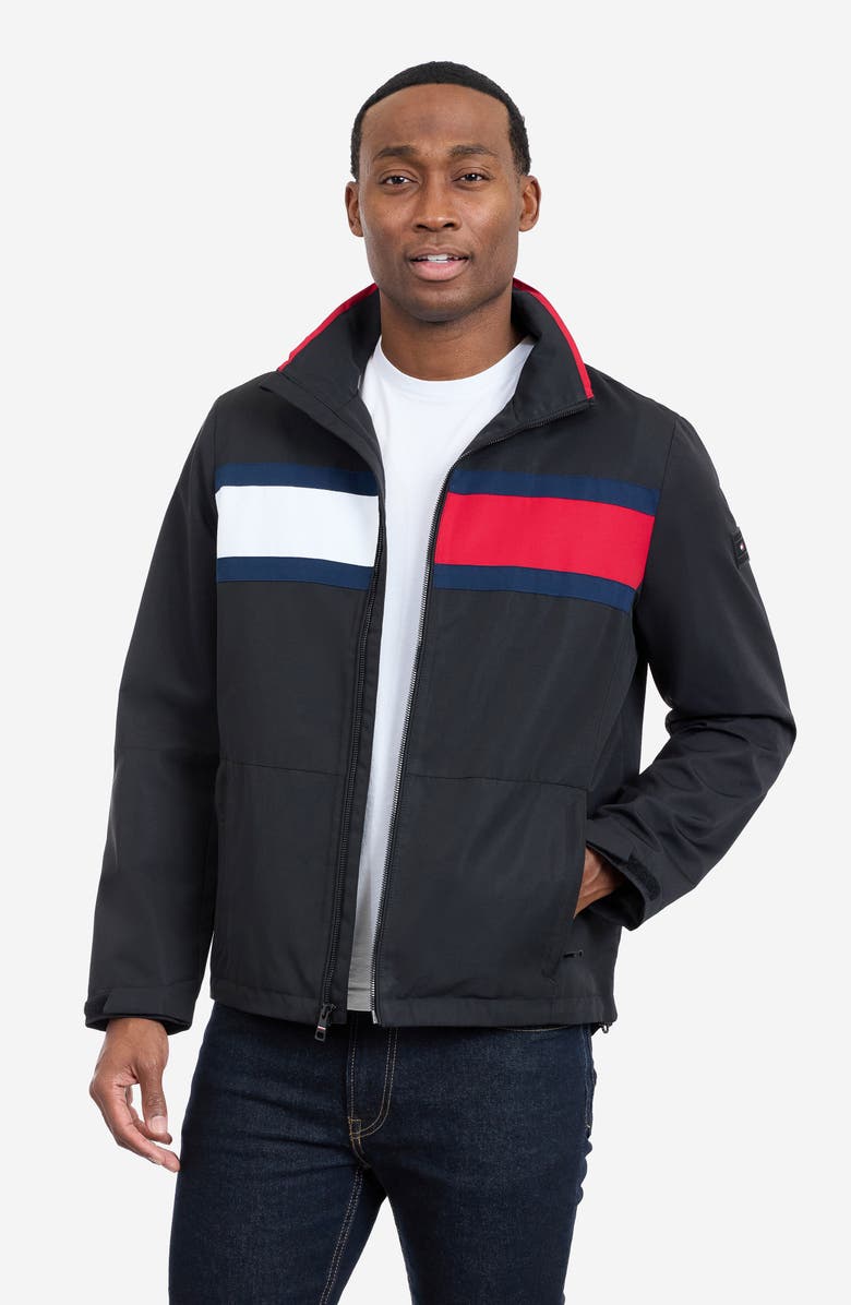Tommy Hilfiger Flag Softshell Zip Jacket, Alternate, color, Black