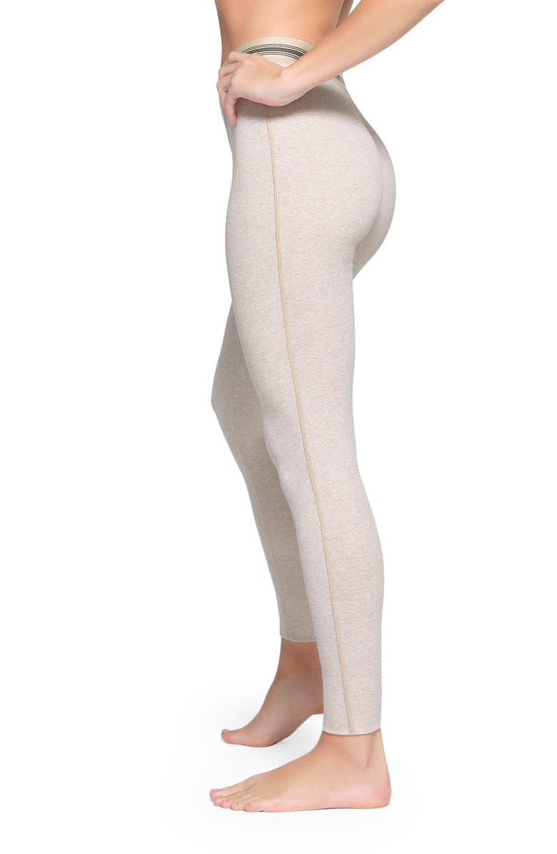 SKIMS Stretch Cotton Rib Leggings, Alternate, color, 