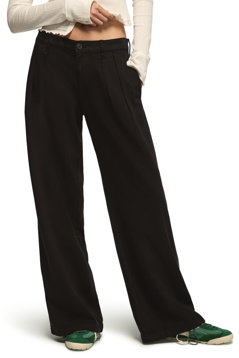 Double Pleated Wide Leg Trouser Jeans, Main, color, ASHES WASH