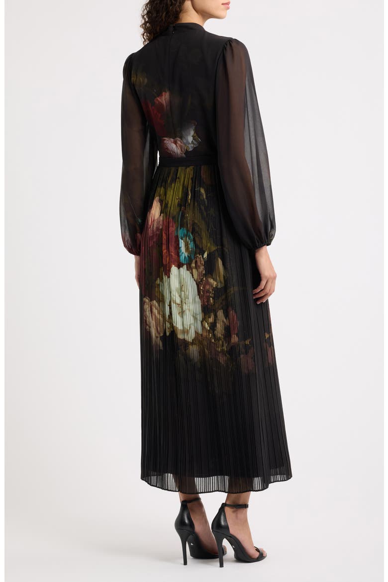 Adira Floral Long Sleeve Midi Dress, Alternate, color, VERONA FORREST