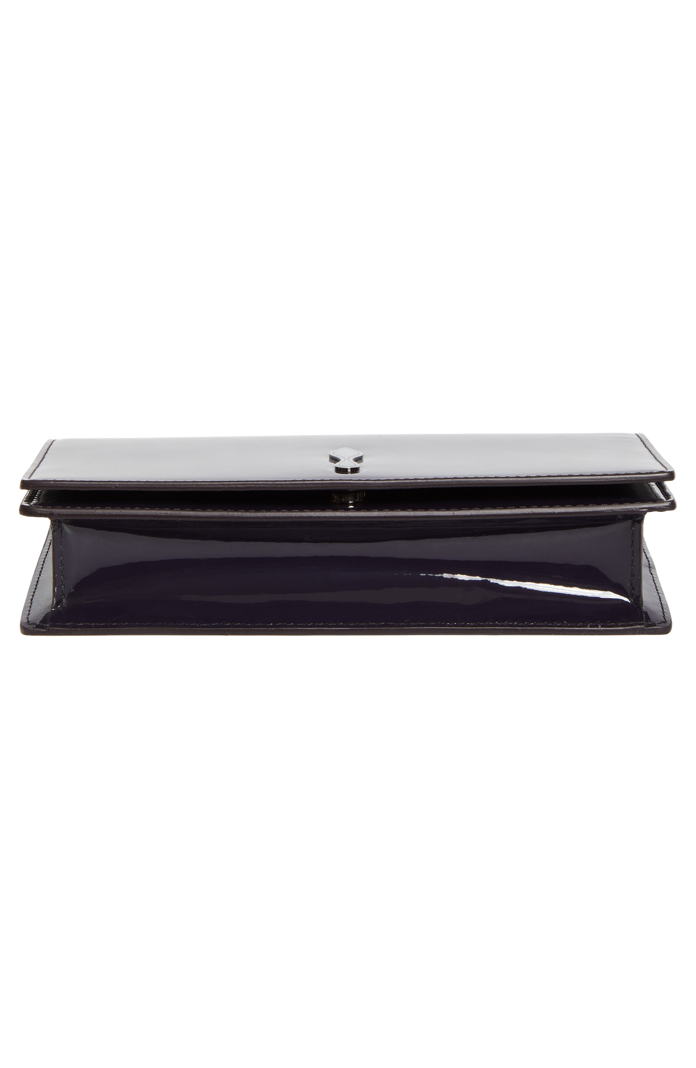 Bettina Patent Leather Clutch, Alternate, color, L533 MUSE/ GUN METAL