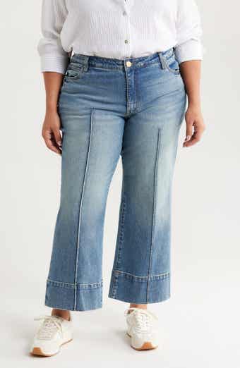 Meg Seamed High Waist Ankle Wide Leg Jeans