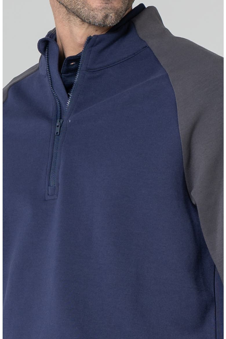 Crown Midlayer Quarter Zip Pullover, Alternate, color, NAVY/ CHARCOAL
