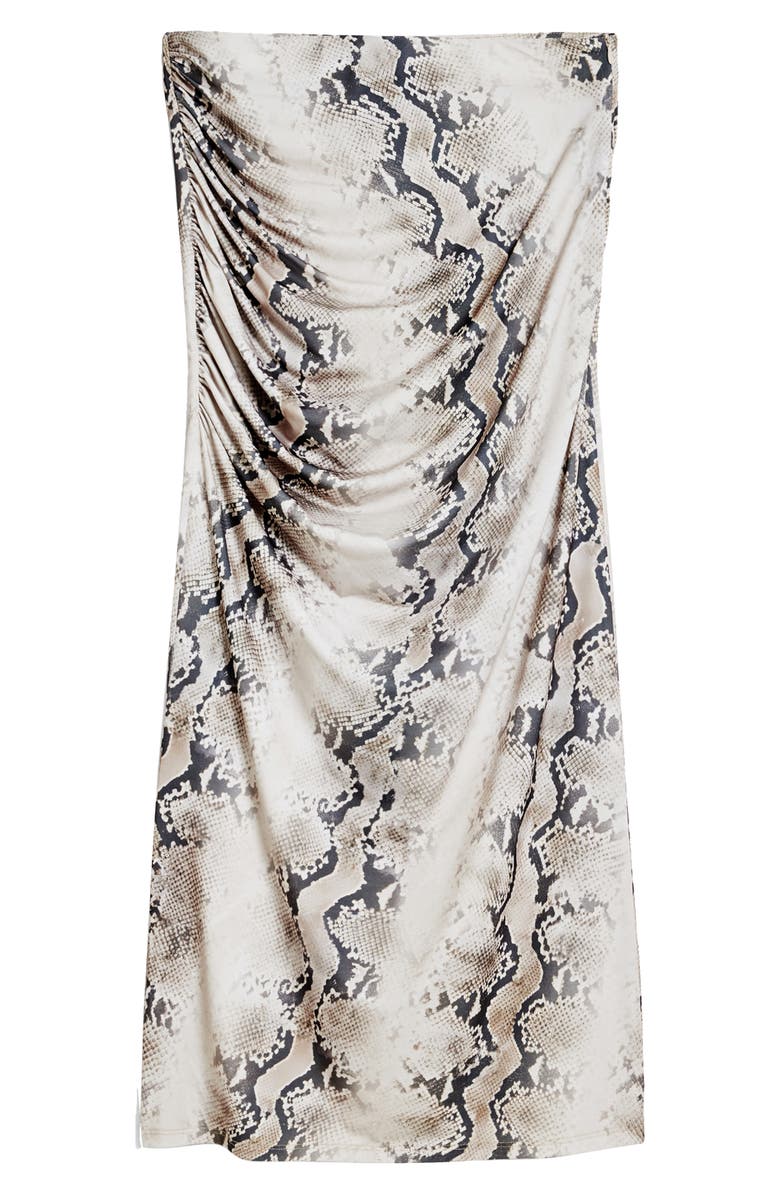 Desigual Snakeskin Print Skirt, Alternate, color, Beige