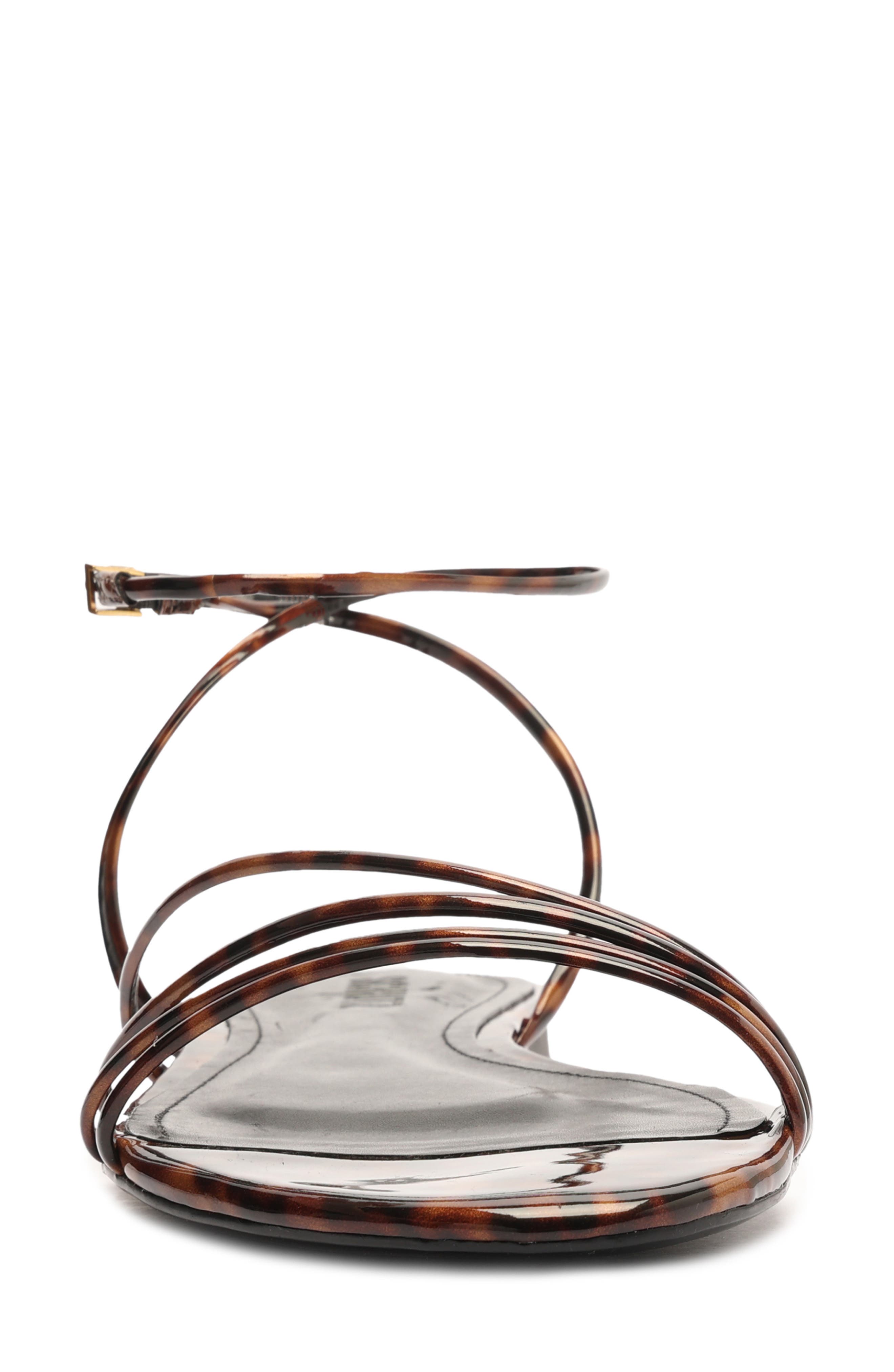 Schutz Inez Ankle Strap Sandal, Alternate, color, Brown