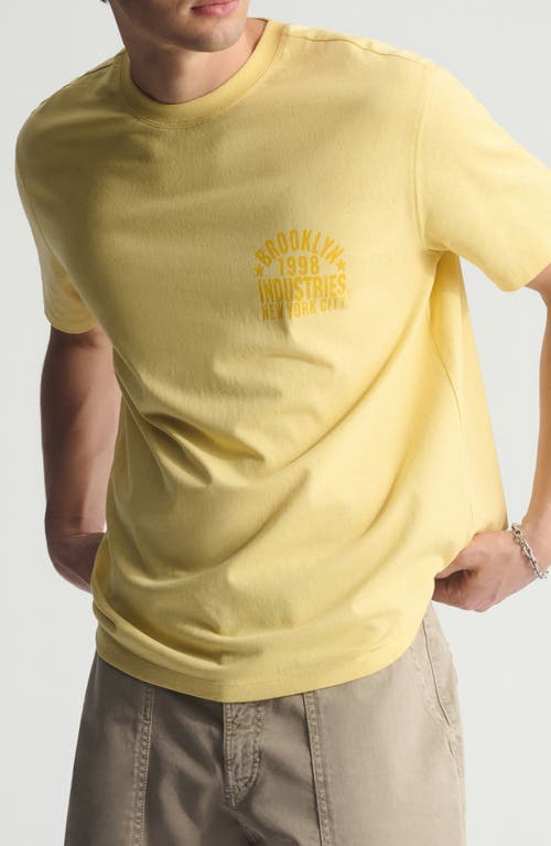 Brooklyn Industries Relaxed Vintage Graphic T-shirt In Yellow