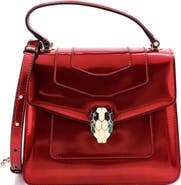 Pre-Owned Bvlgari Serpenti Top Handle Bag Patent Small