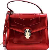 Pre-Owned Bvlgari Serpenti Top Handle Bag Patent Small