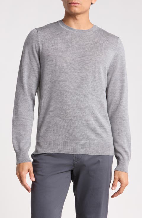 Washable Merino Wool Crewneck Sweater