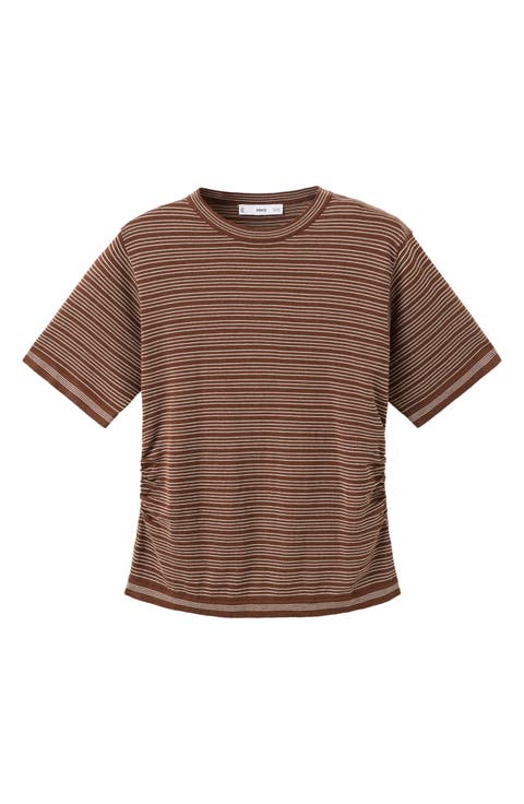 Stripe Short Sleeve Sweater