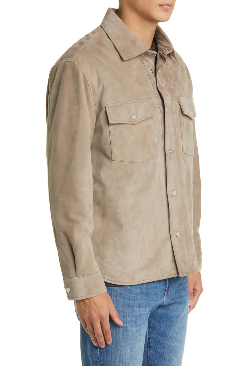 FRAME Suede Shirt Jacket, Alternate, color, 