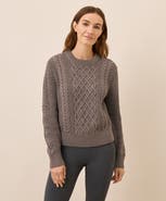 Pact Organic Cotton Cable Knit Crew Sweater
