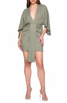 Susana Monaco Pleated Dolman Minidress