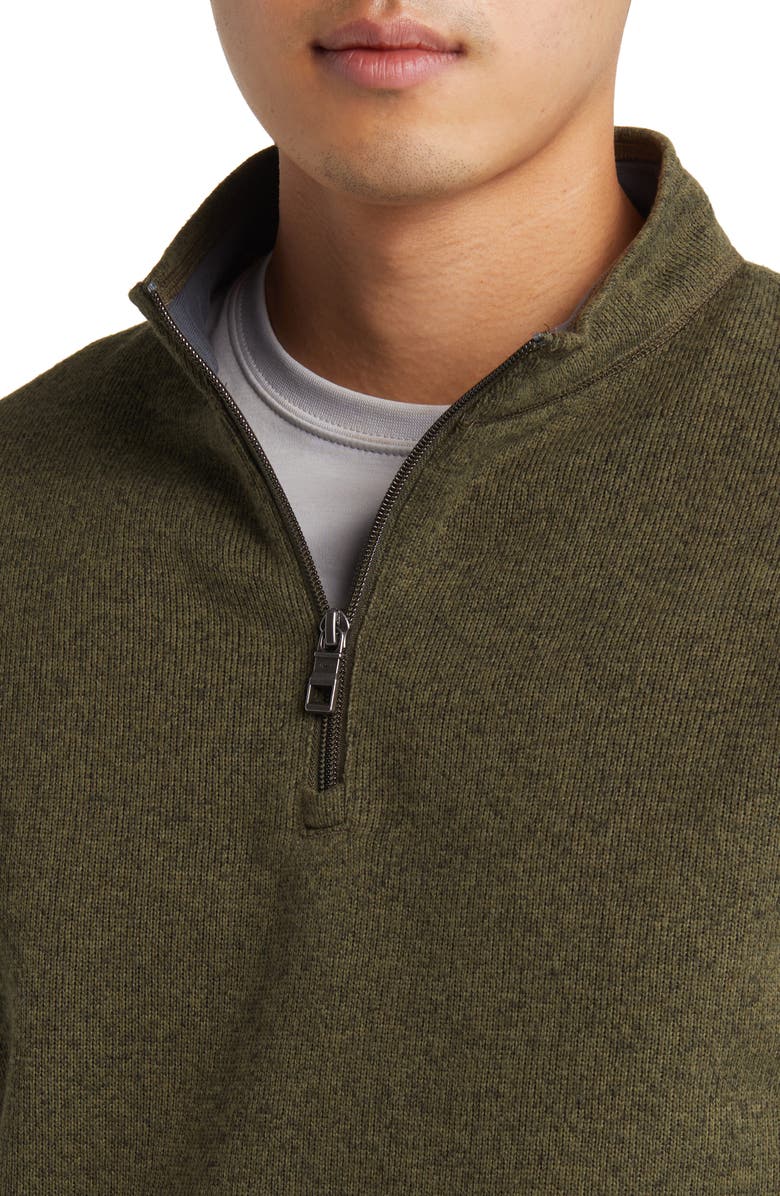 Peter Millar Crown Sweater Fleece Quarter Zip Pullover, Alternate, color, Juniper